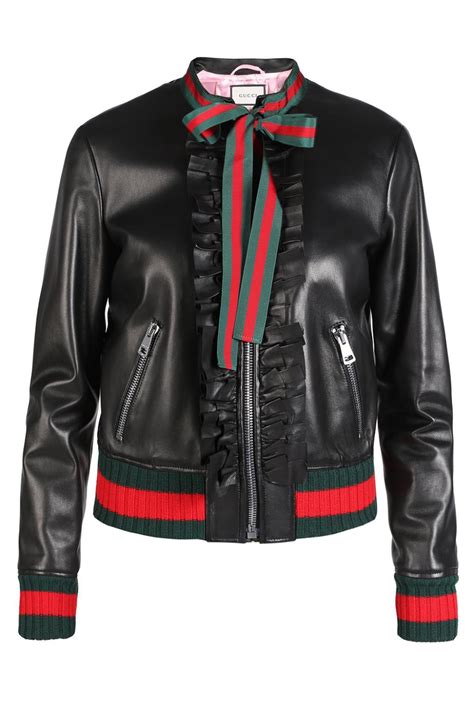 leather gucci jacket 80s|farfetch gucci leather jacket.